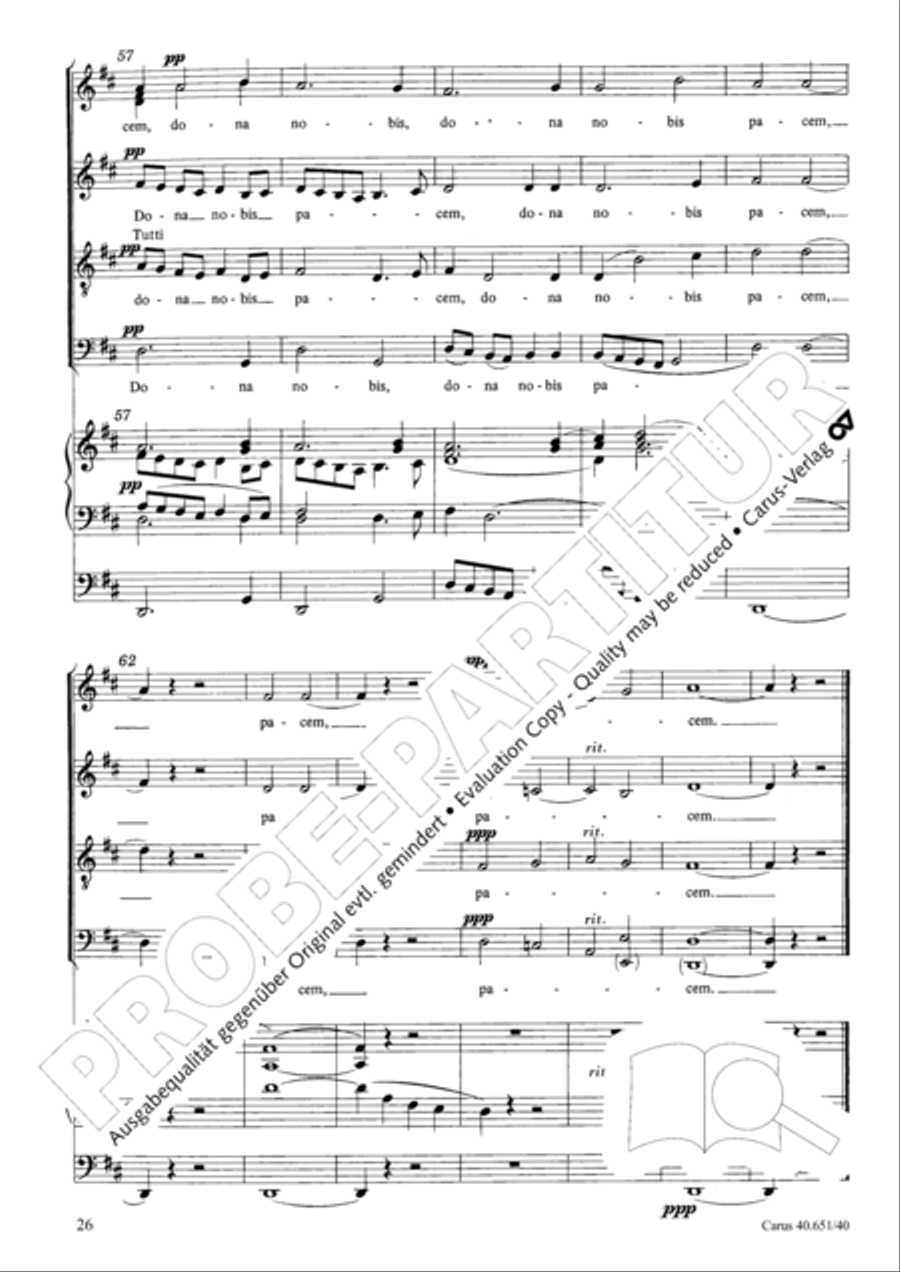 Sanctus, Benedictus and Agnus Dei 4-Part scores gallery preview page 27