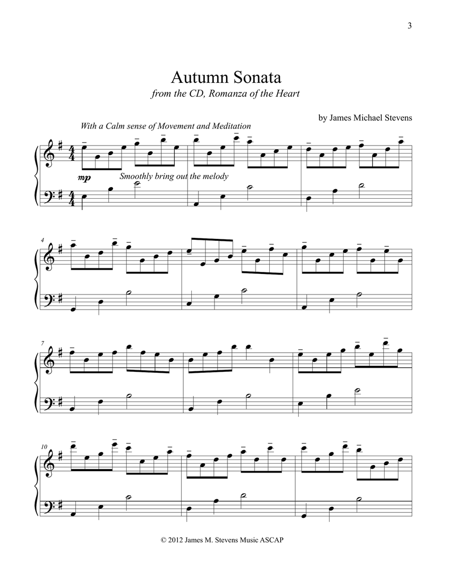 Autumn Sonata Piano Solo scores gallery preview page 3