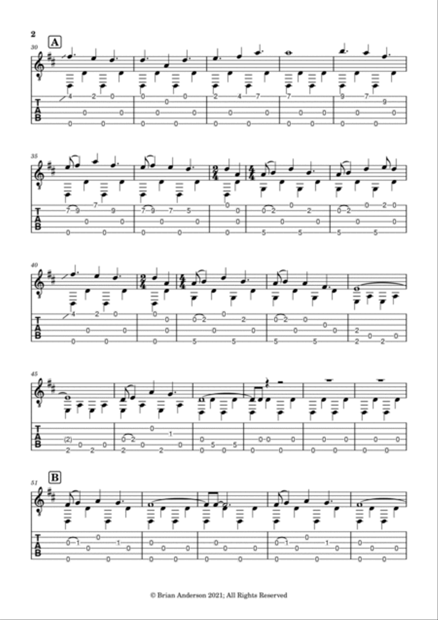Memories Acoustic Guitar scores gallery preview page 2