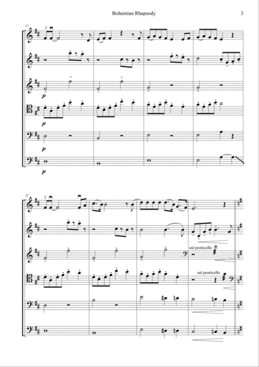 Bohemian Rhapsody Small Ensemble scores gallery preview page 3
