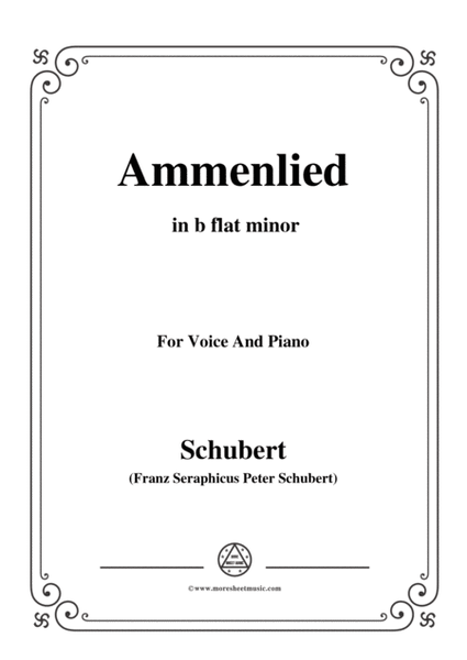 Schubert-Ammenlied in b flat minor,for voice and piano image number null