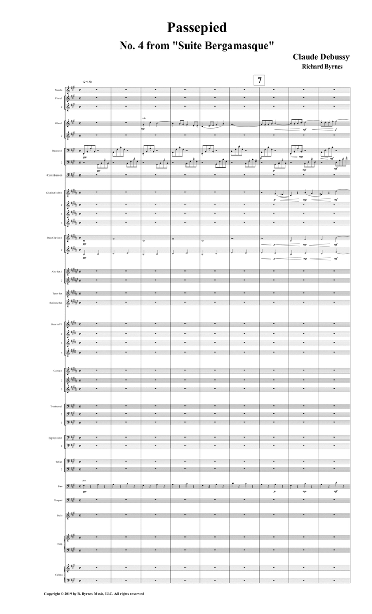 Suite Bergamasque, No. 4 Passepied (Symphonic Band) image number null