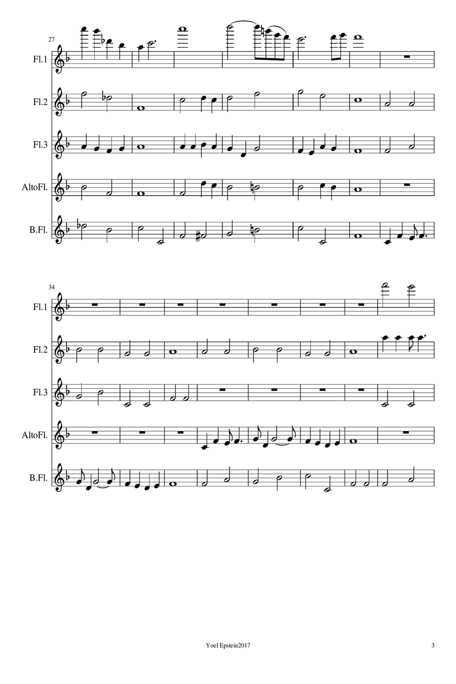 Aura Lee - Love song for Flute Choir Flute Choir scores gallery preview page 6