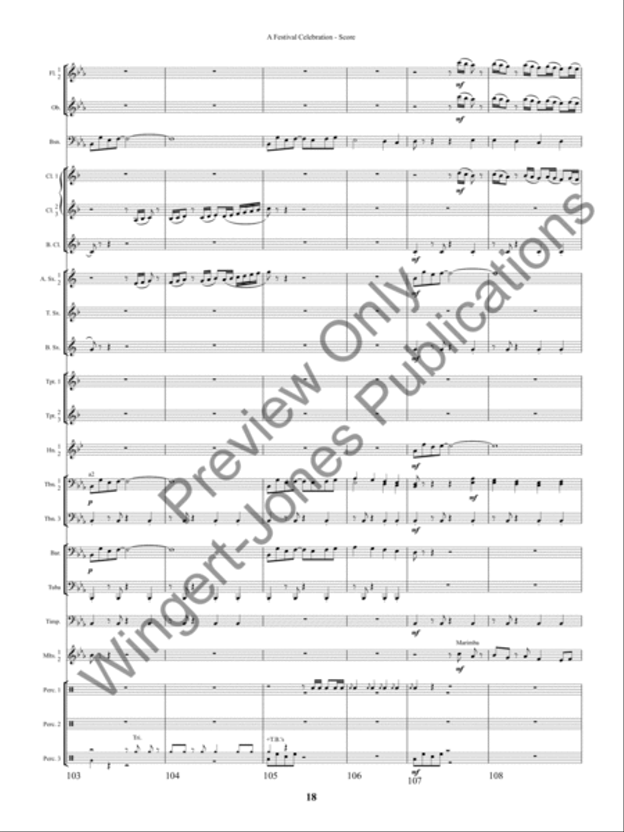 A Festival Celebration A Festival Celebration Concert Band scores gallery preview page 21