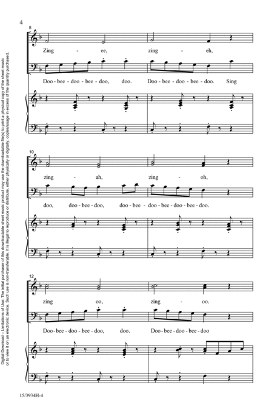 The Warm Up Song 3-Part scores gallery preview page 4