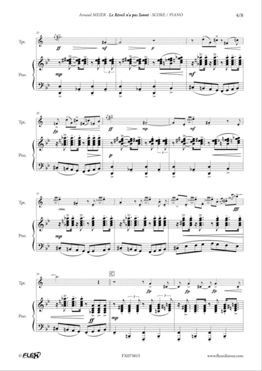 Le Reveil n'a pas Sonne Cornet scores gallery preview page 4