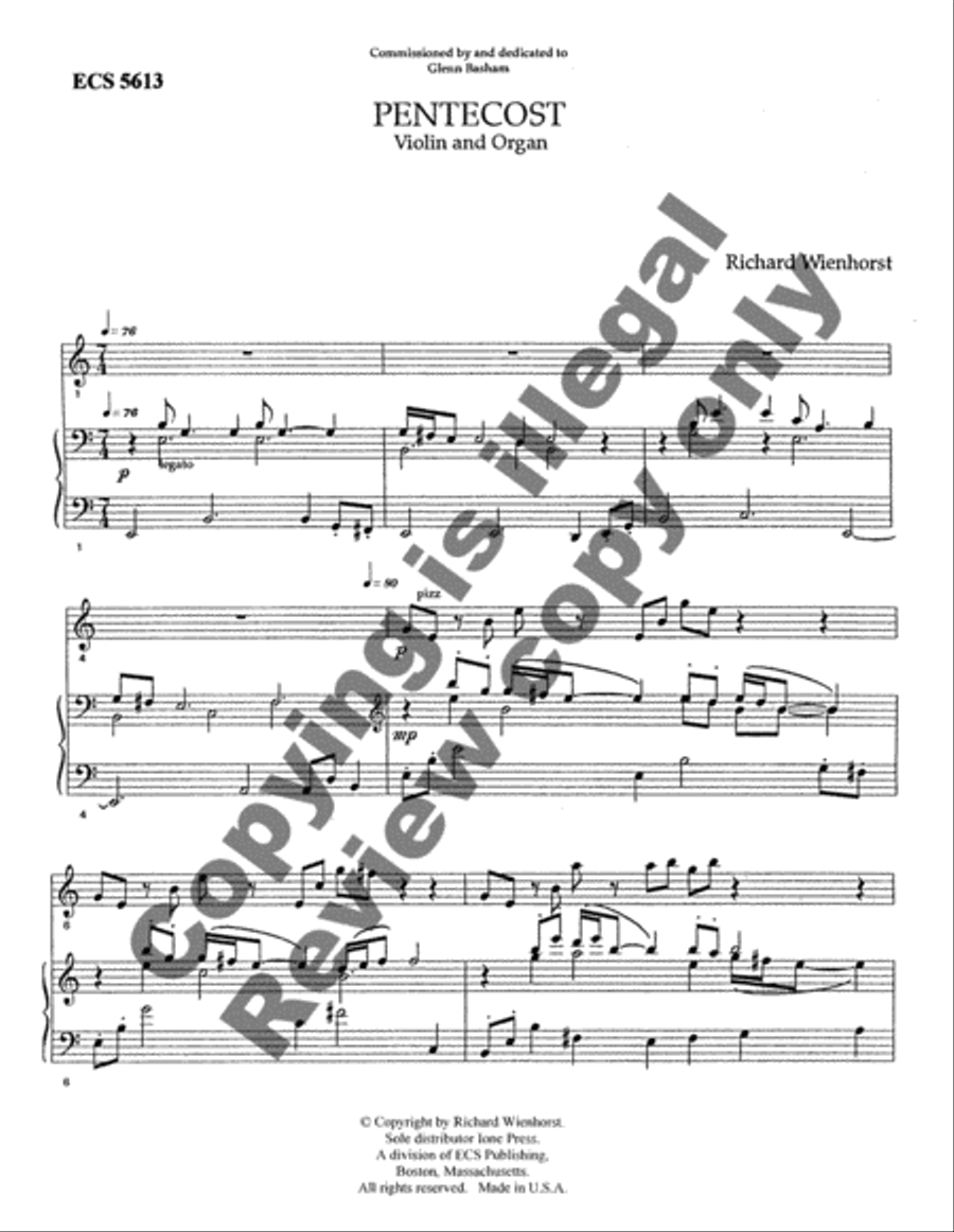Pentecost Pentecost Violin scores gallery preview page 3