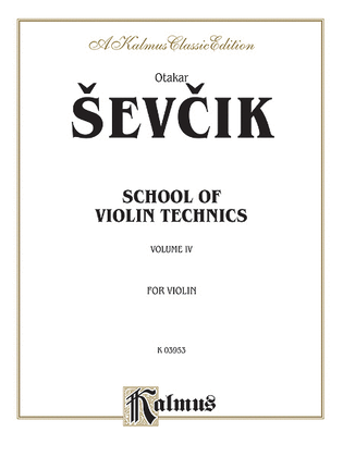 School of Violin Technics, Op. 1, Volume 4