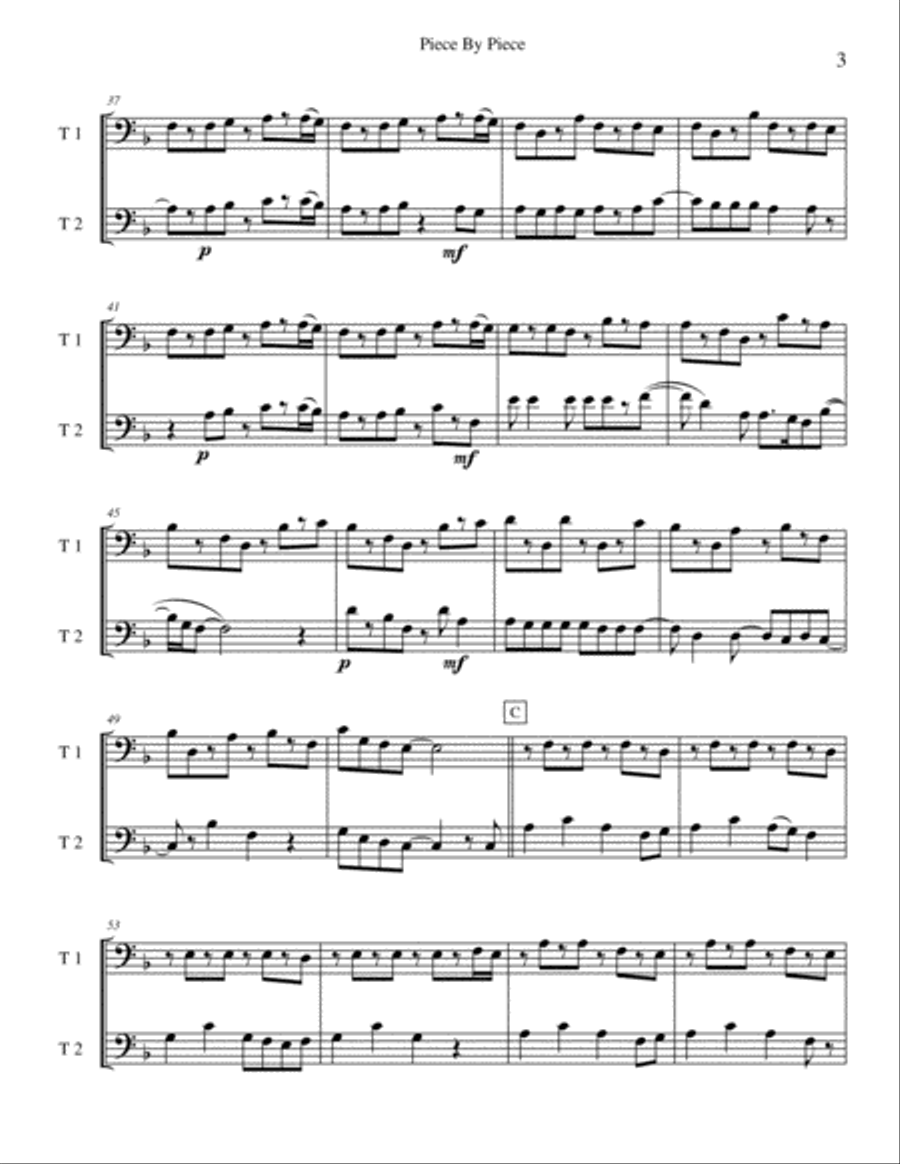 Piece By Piece Brass Duet scores gallery preview page 3