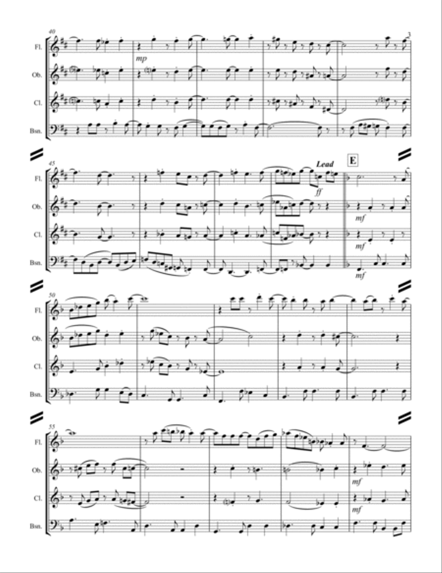Wave Wave Woodwind Quartet scores gallery preview page 4