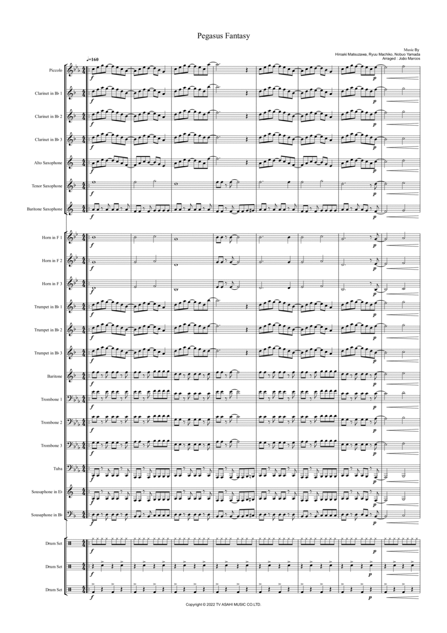Pegasus Fantasy Marching Band scores gallery preview page 1