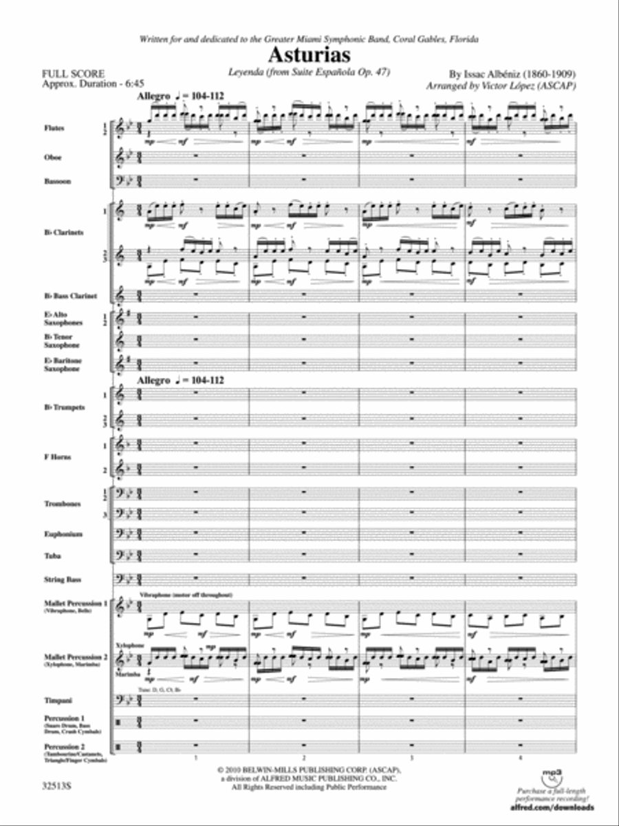 Asturias Asturias Concert Band scores gallery preview page 2