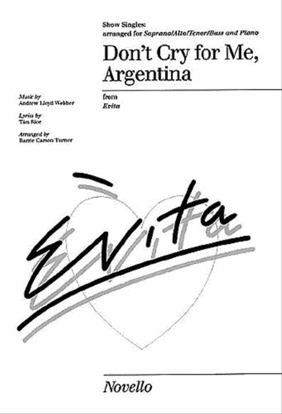 Don't Cry for Me Argentina 4-Part scores gallery preview page 1