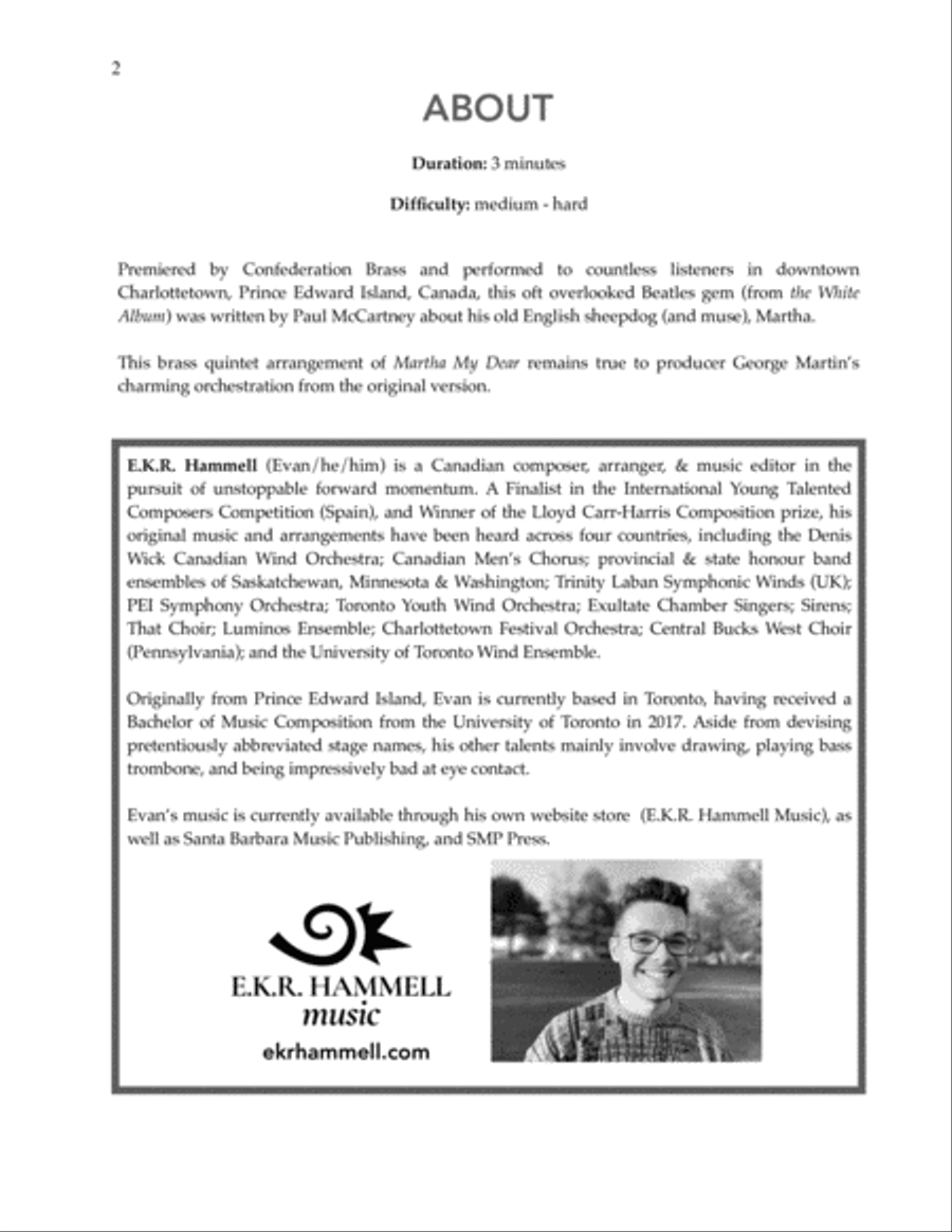 Martha My Dear Brass Ensemble scores gallery preview page 4