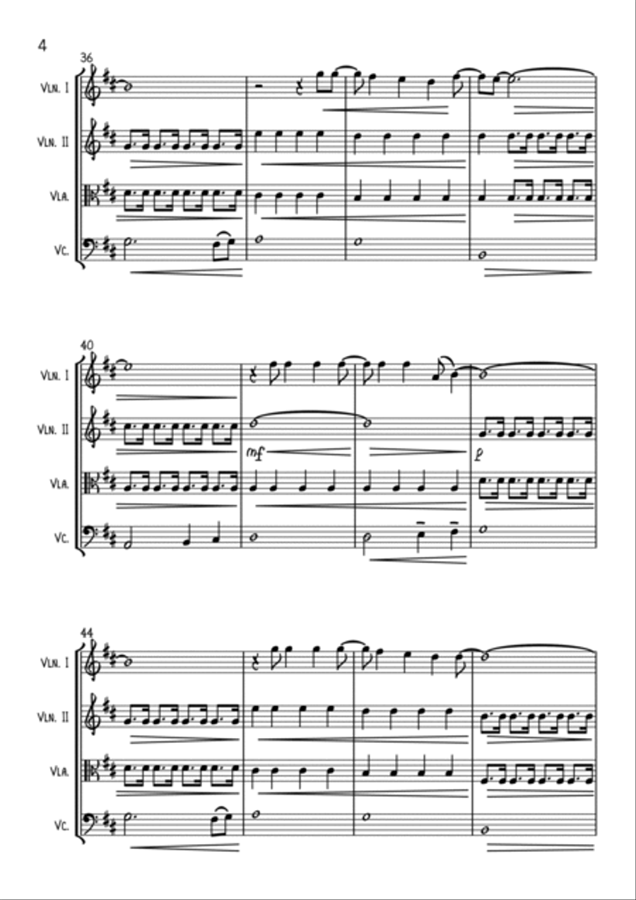 Caliban's Dream String Quartet scores gallery preview page 4