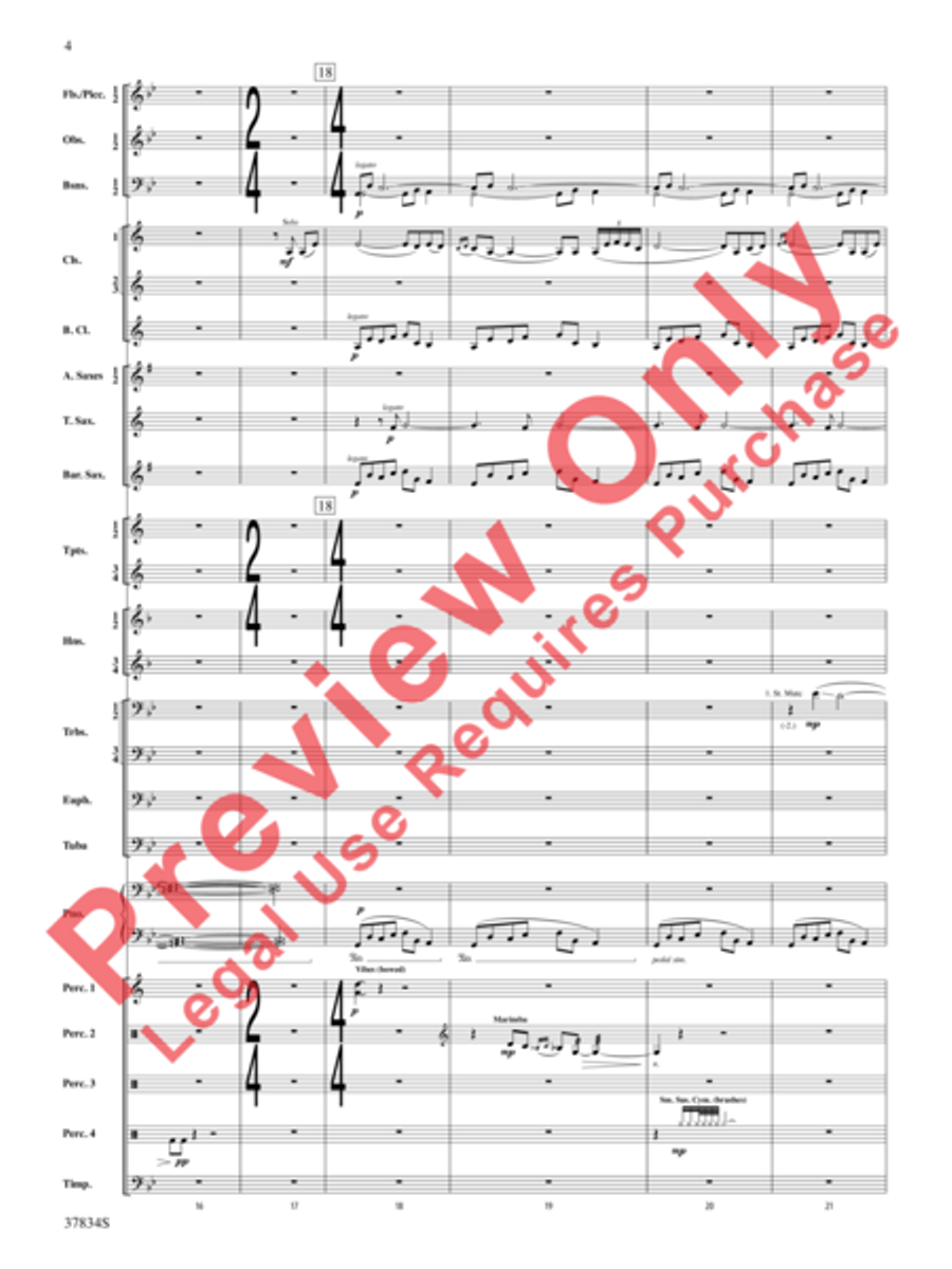 Poor Wayfaring Stranger Concert Band scores gallery preview page 5