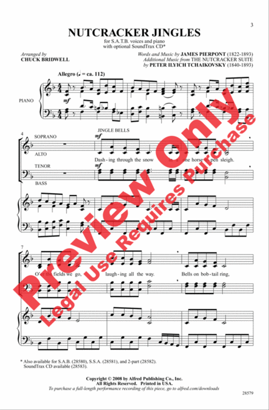 Nutcracker Jingles 4-Part scores gallery preview page 2