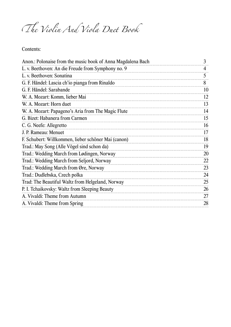 The Violin and Viola Duet Book - 21 Traditional and Classical Melodies for Violin and Viola String Duet scores gallery preview page 2