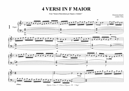 QUATTRO VERSI IN F MAJOR - D. Zipoli - From Sonate d’Intavolatura per Organo e Cimbalo image number null