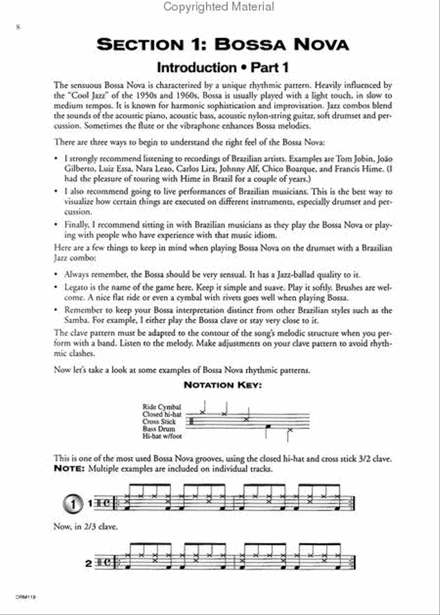 Brazilian Rhythms For the Drumset Drum Set scores gallery preview page 2