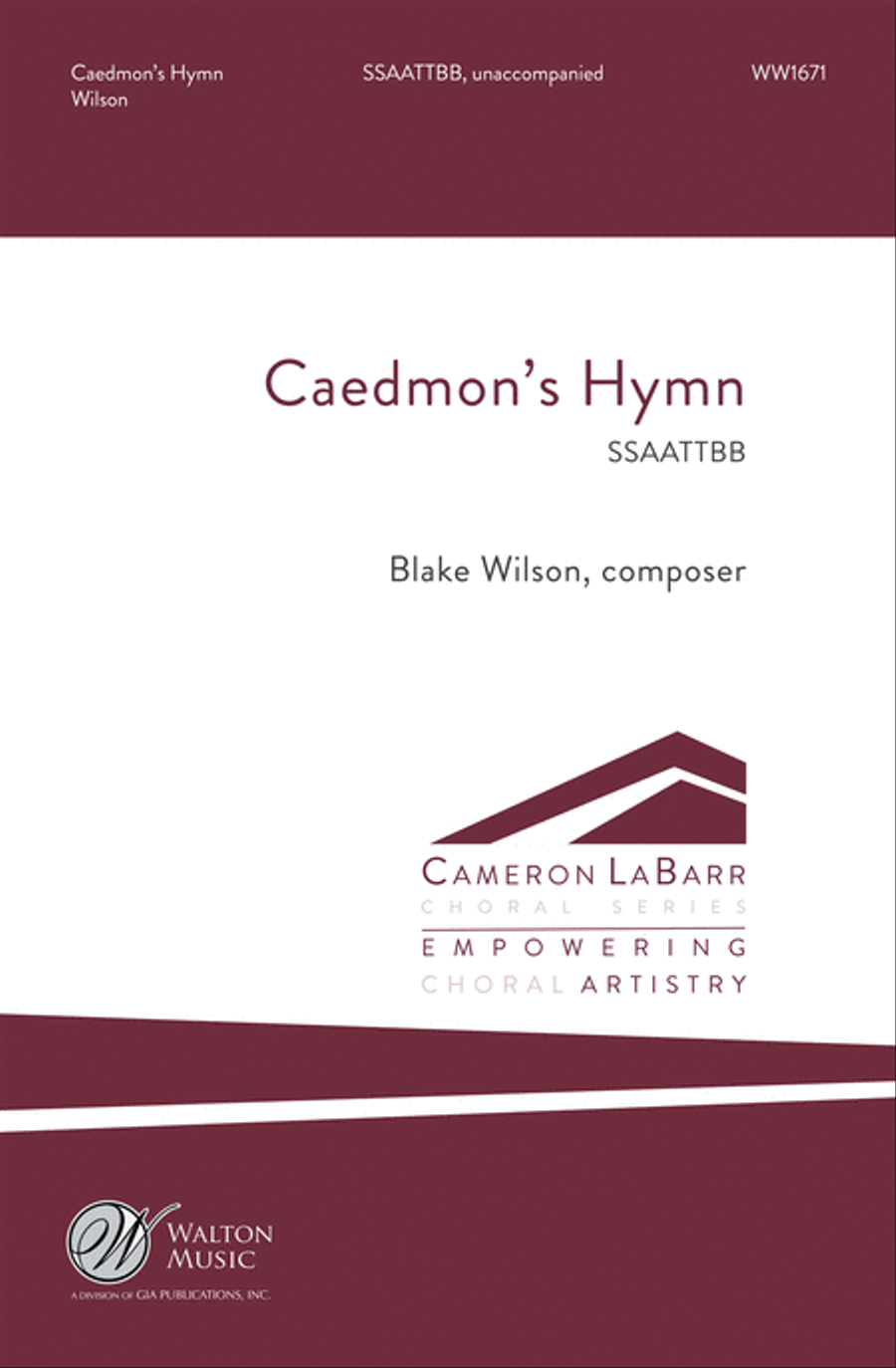 Caedmon's Hymn SSAATTBB scores gallery preview page 1