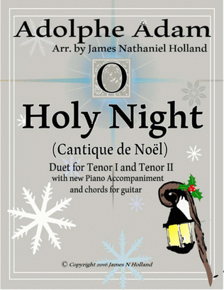 Book cover for O Holy Night (Cantique de Noel) Adolphe Adam Duet for Tenors