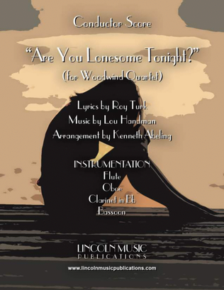 Book cover for Are You Lonesome Tonight? (for Woodwind Quartet)