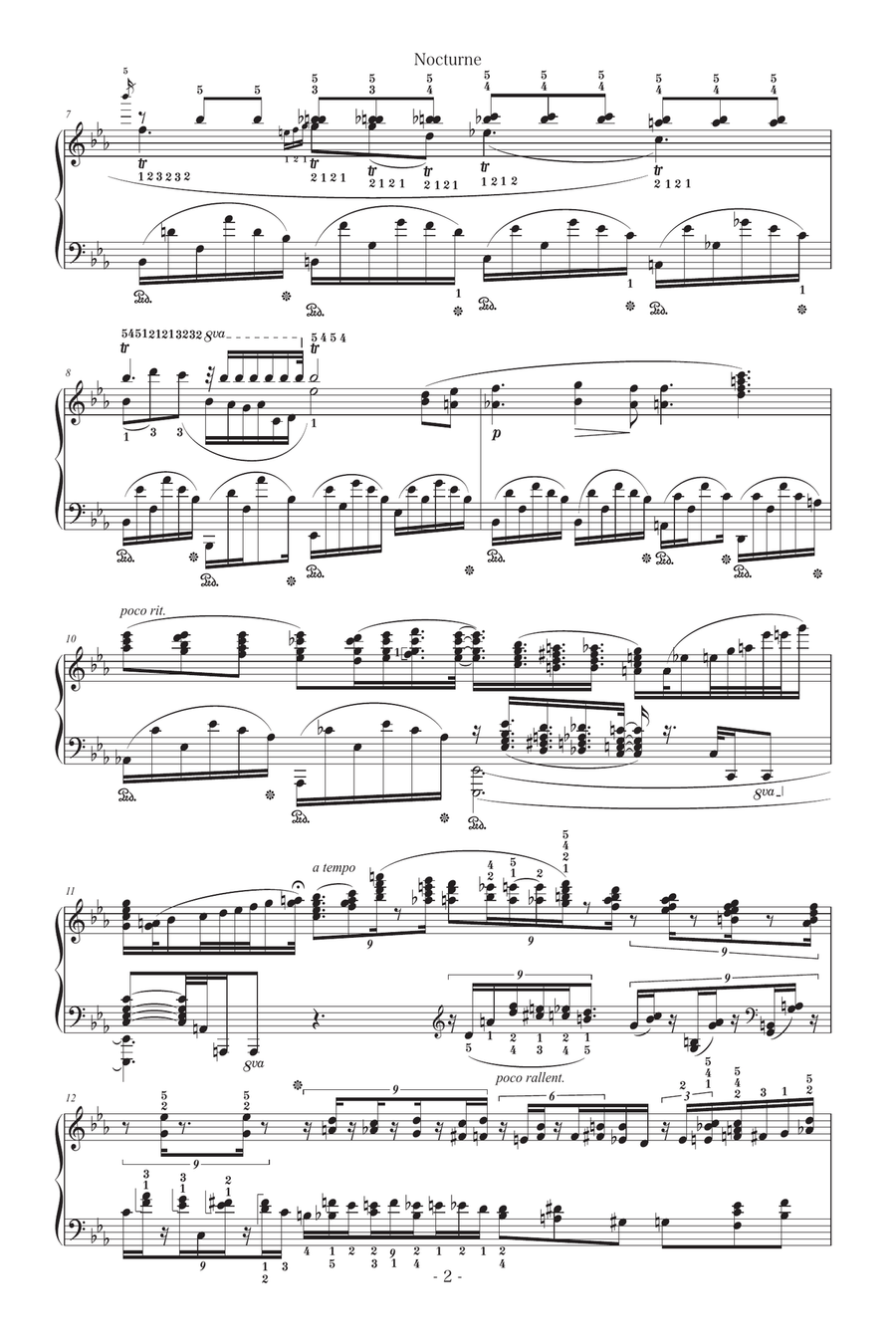 Nocturne Op.9-2 Arrangement for Concert - Op.3 Piano Solo scores gallery preview page 2