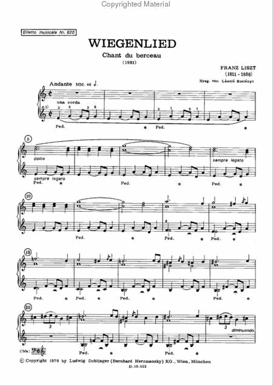 Wiegenlied Piano Solo scores gallery preview page 2