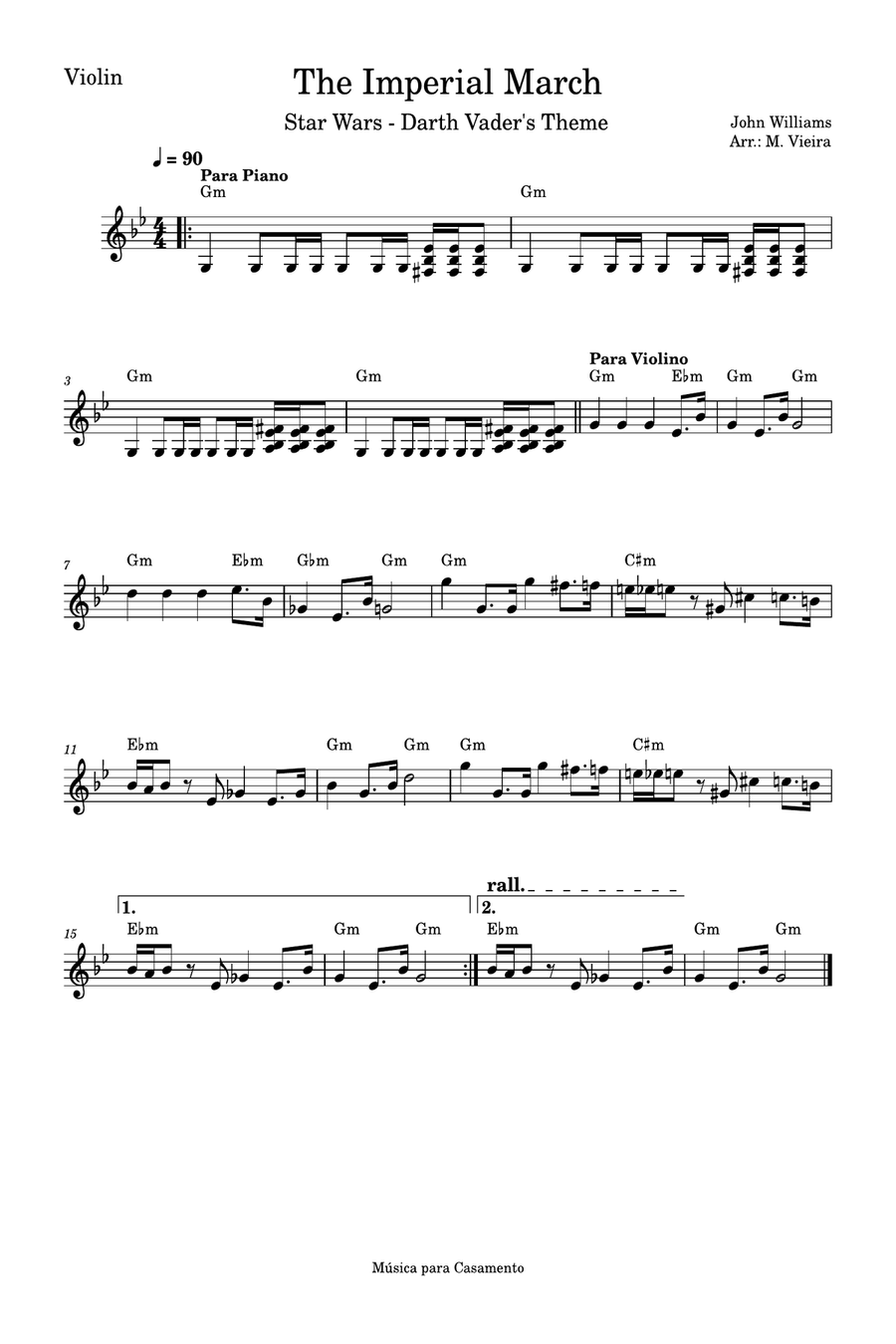 The Imperial March | Star Wars Violin Solo scores gallery preview page 1