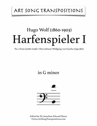 WOLF: Harfenspieler I (transposed to G minor)