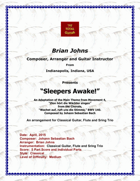 Main Theme Adapted from Movement 4 of the Chorale "Sleepers Awake" composed by Johann Sebastian Bach image number null