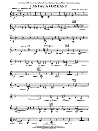 Fantasia for Band: E-flat Baritone Saxophone