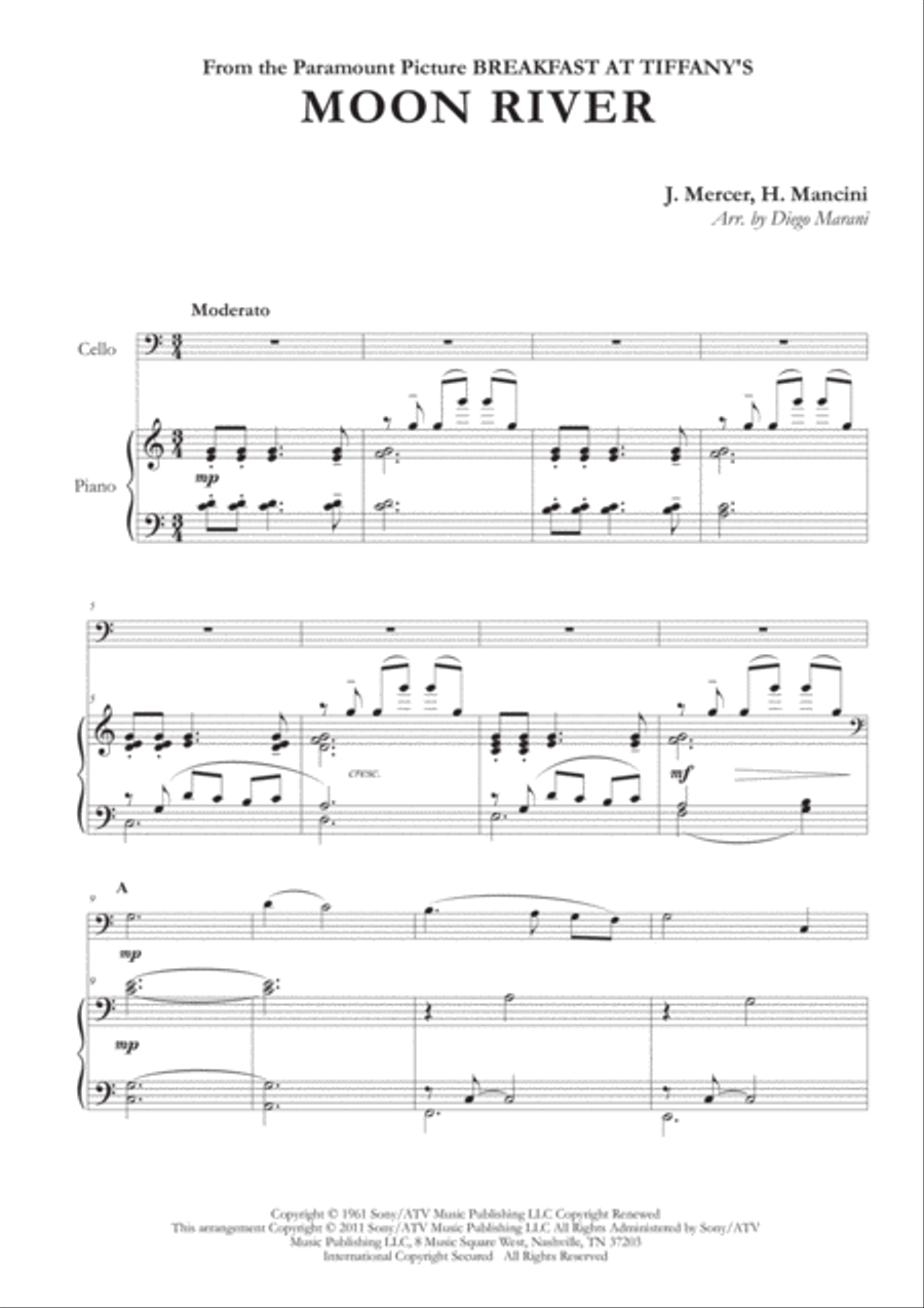 Moon River Piano scores gallery preview page 2