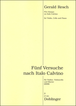 Book cover for Funf Versuche uber Italo Calvino