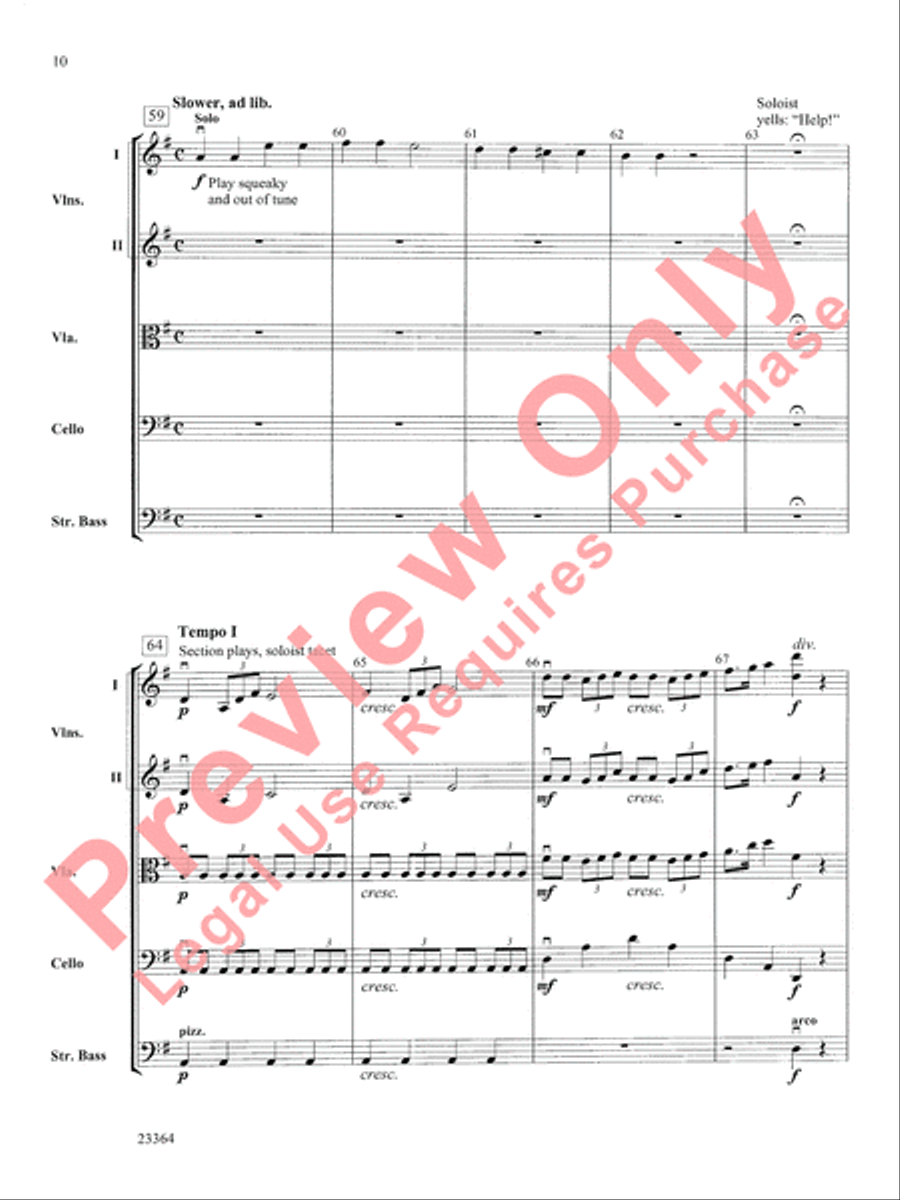 The Adventures of Stringman String Orchestra scores gallery preview page 11