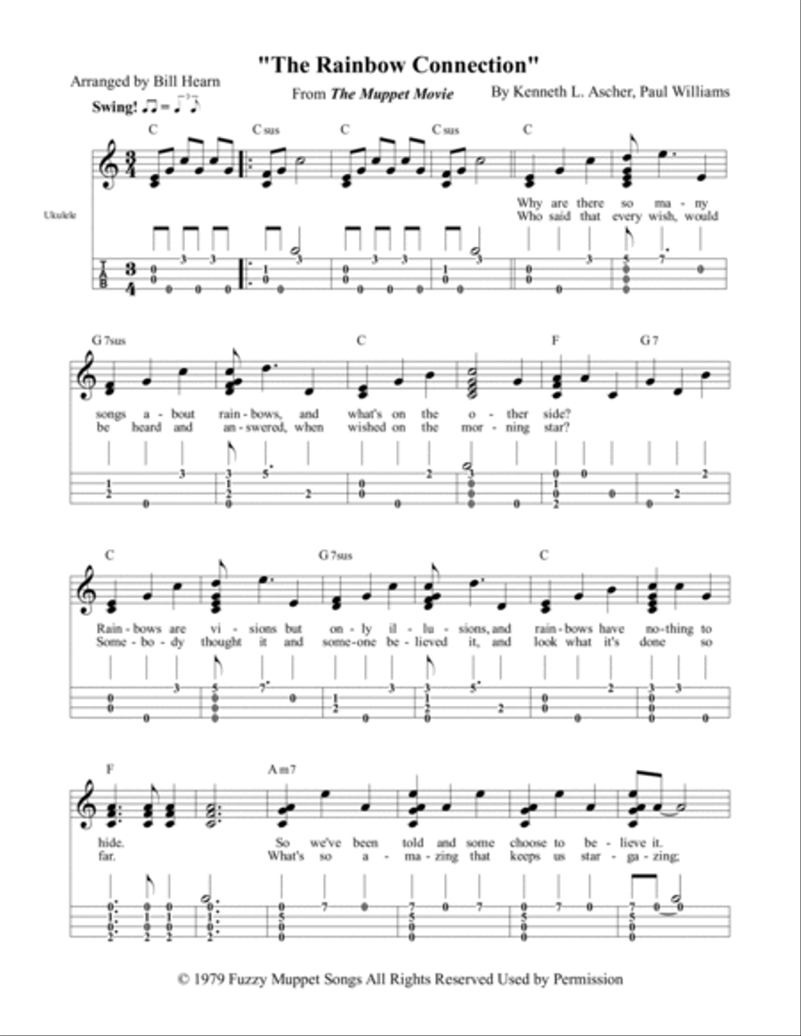 The Rainbow Connection Ukulele scores gallery preview page 2
