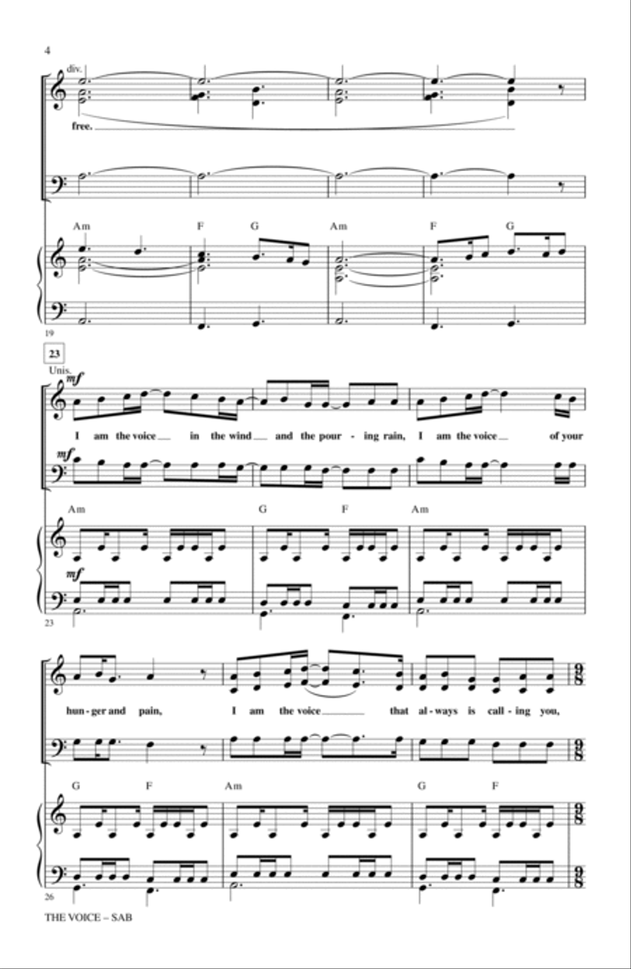 The Voice 3-Part scores gallery preview page 3