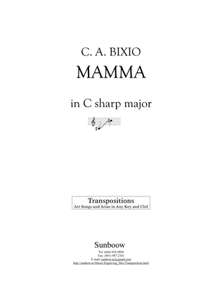 C. A. Bixio: MAMMA (transposed to C sharp Major)