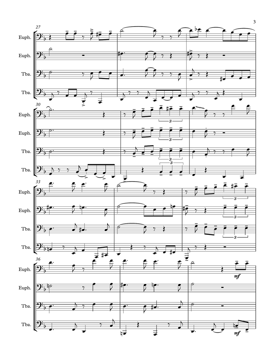 Veinte Años Brass Duet scores gallery preview page 3