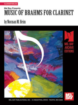 Book cover for Music of Brahms for Clarinet