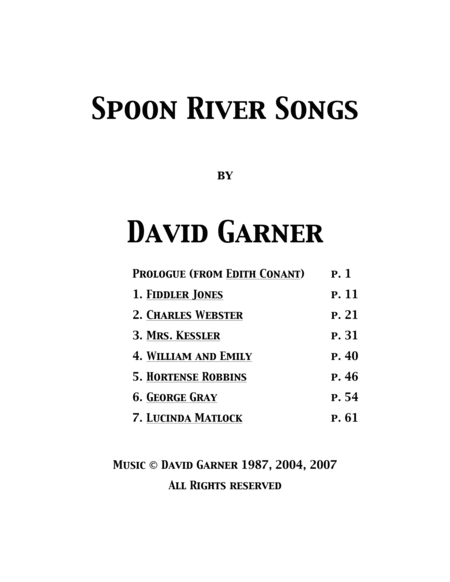 Spoon River Songs