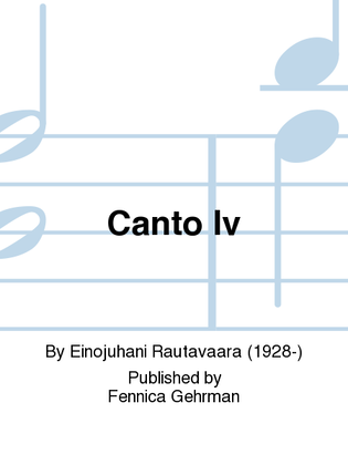 Book cover for Canto Iv