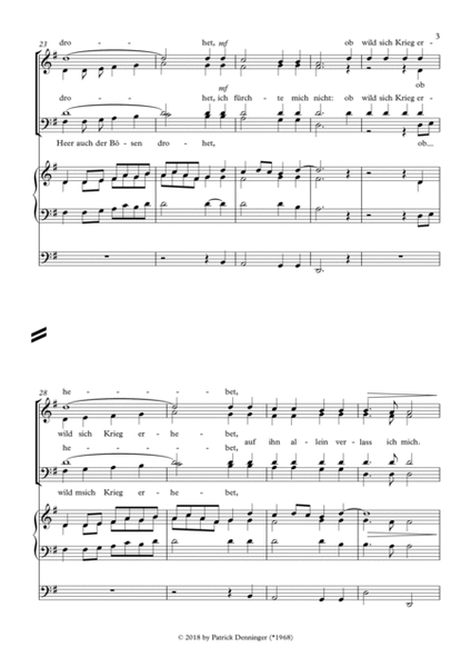 Der Herr ist mein Licht for choir (SATB), solo voice (Soprano) and organ image number null
