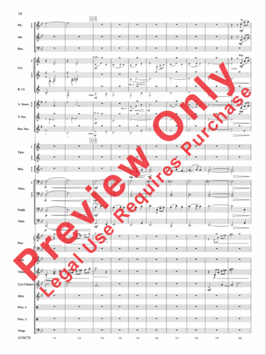 Seven Hills Overture Concert Band scores gallery preview page 19