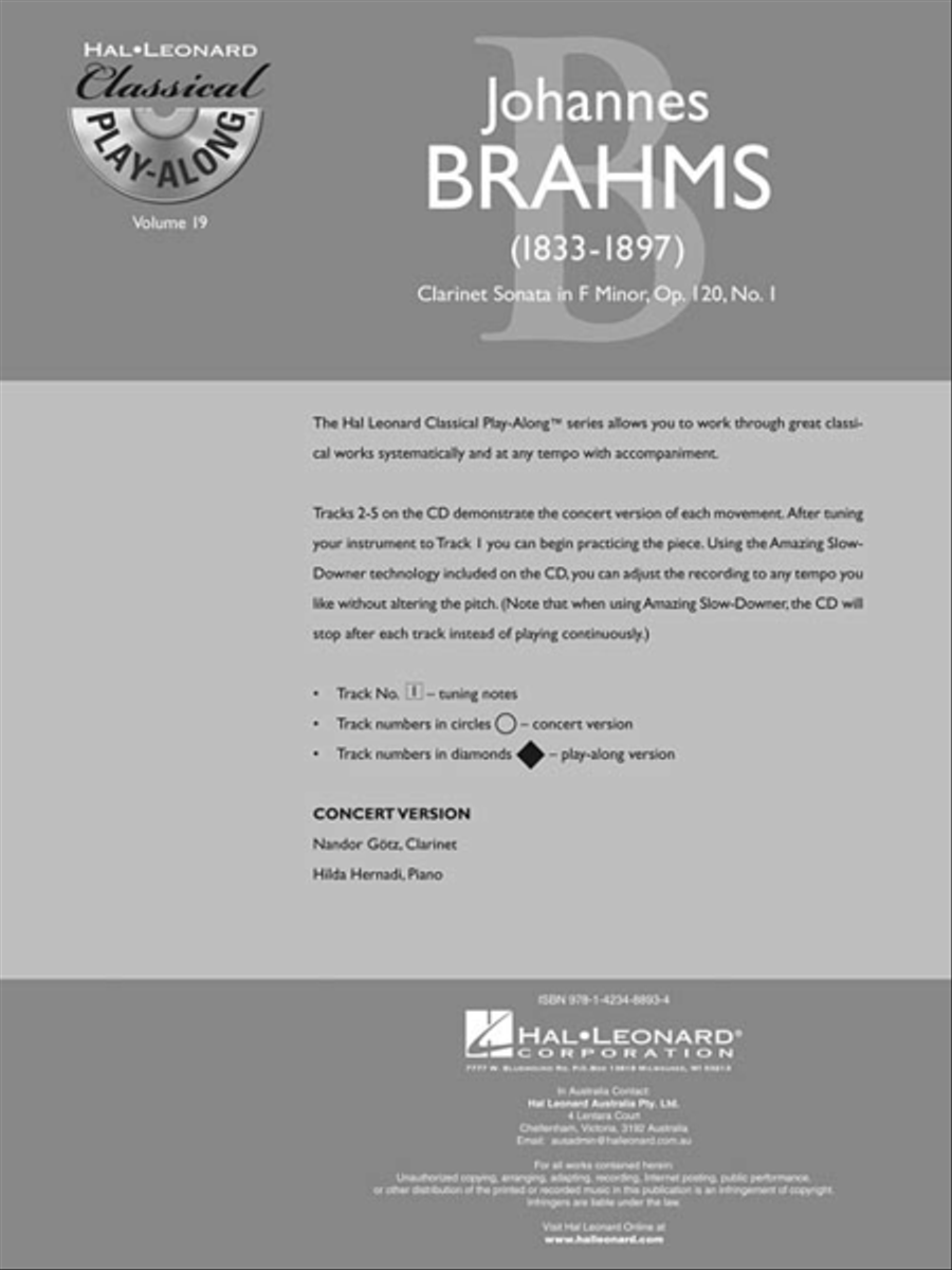 Clarinet Sonata in F Minor, Op. 120, No. 1 Clarinet Solo scores gallery preview page 3