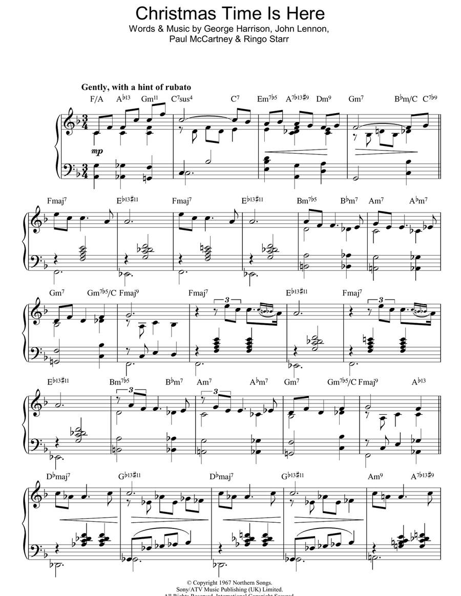 Christmas Time (Is Here Again) Piano Solo scores gallery preview page 1