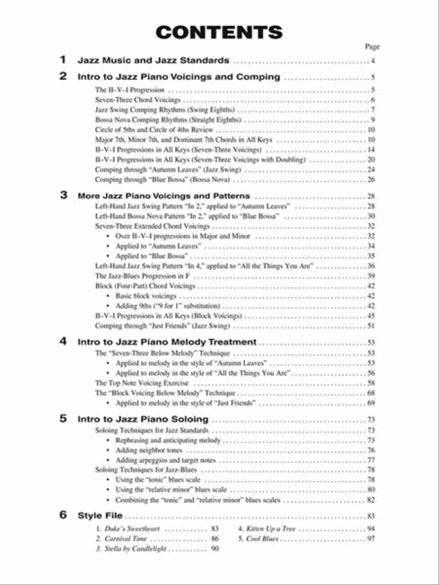 Intro to Jazz Piano Piano Method scores gallery preview page 3