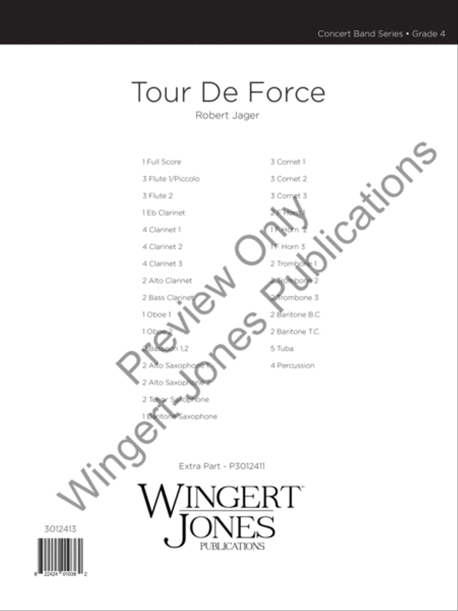 Tour De Force (Score) Tour De Force (Score) Concert Band scores gallery preview page 2
