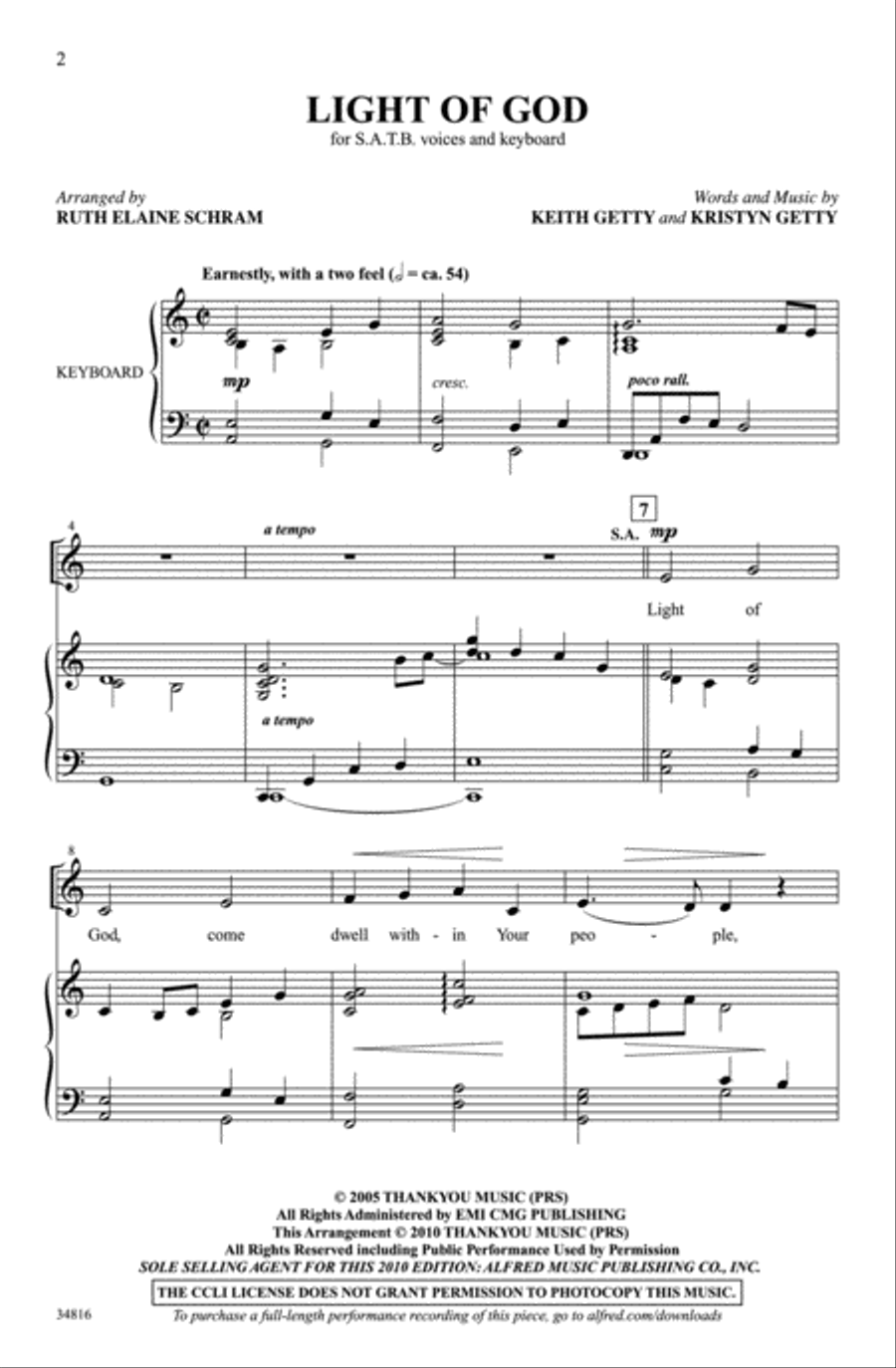 Light of God 4-Part scores gallery preview page 2